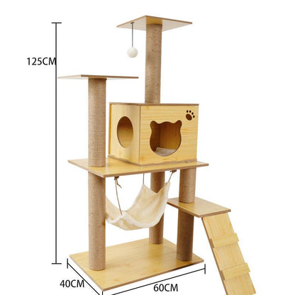 Space Capsule Cat Crawl Nest With Scratching Board - Wooden Pet Toy And Supplies