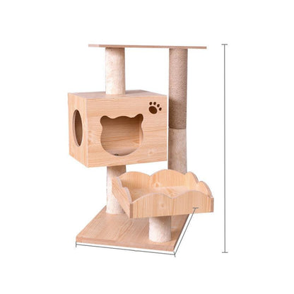 Space Capsule Cat Crawl Nest With Scratching Board - Wooden Pet Toy And Supplies
